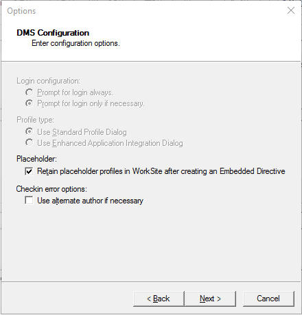 options wizard step example 