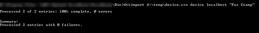 command prompt dtt import with document stamp example 