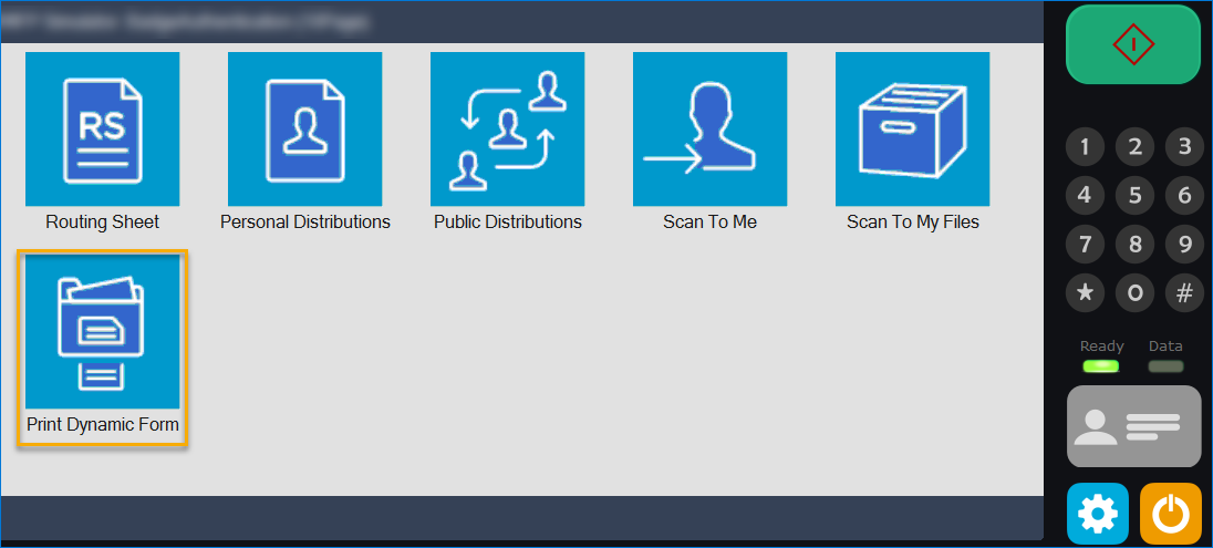print dynamic form button device simulator example