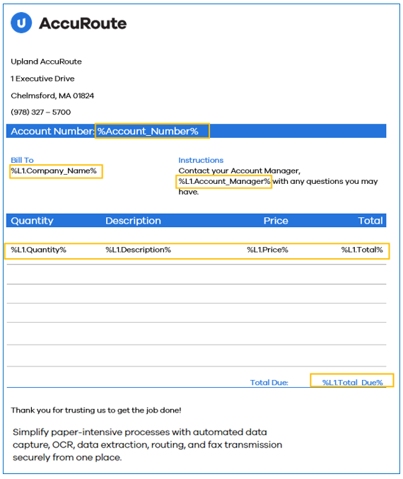 invoice form template example