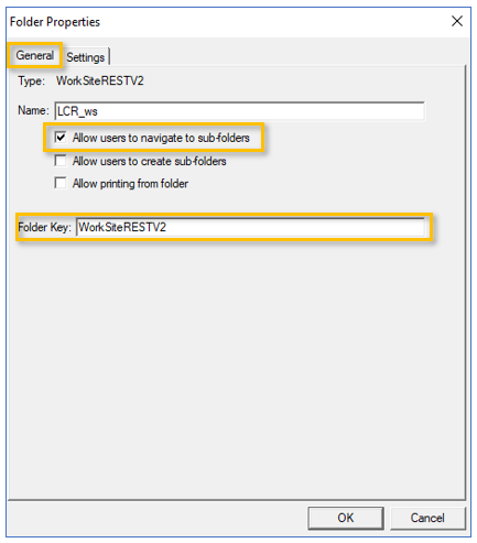 folder properties general dialog box example