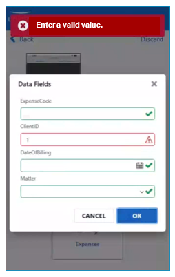 metadata and field length validation example