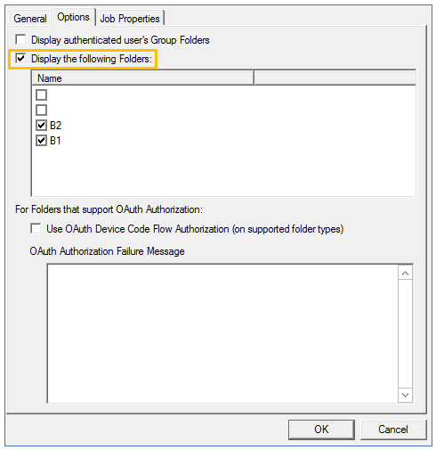 device group button properties B folders