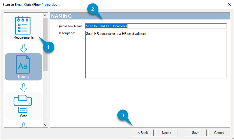 quickflows wizard at a glance