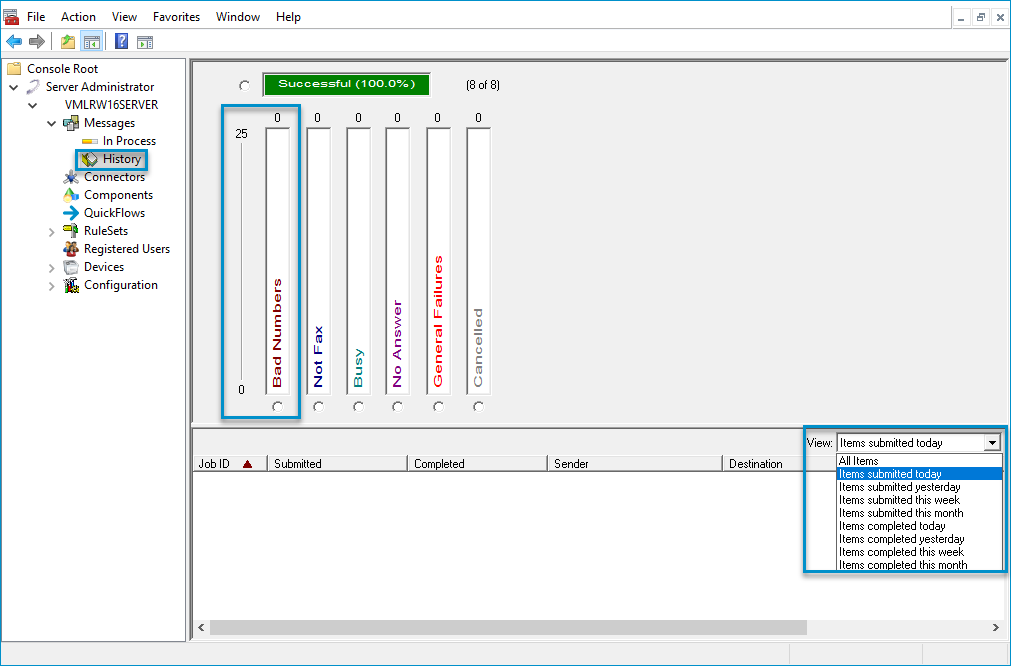 in history messages dialog box example