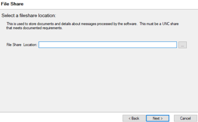 failover cluster configuration wizard fileshare page