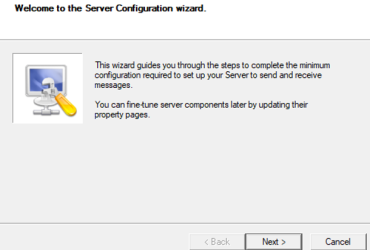 failover cluster configuration wizard welcome to server configuration page