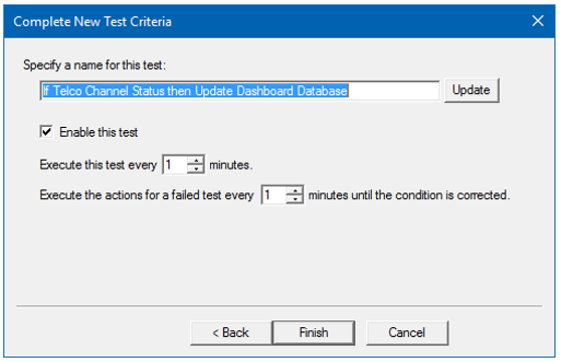 complete new test criteria wizard example