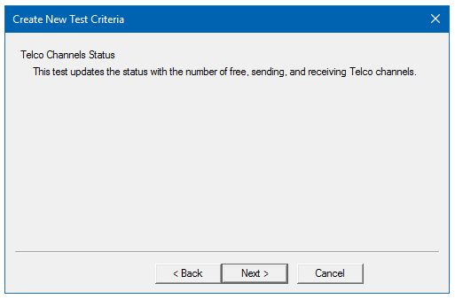 create new test criteria wizard example 