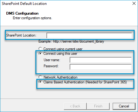 dms configuration  wizard 