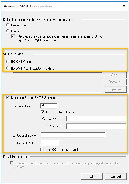after advanced smtp configuration dialog box