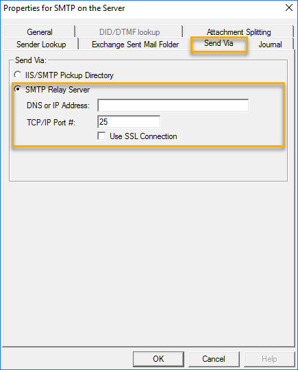 smtp on the server properties smtp relay server setting example
