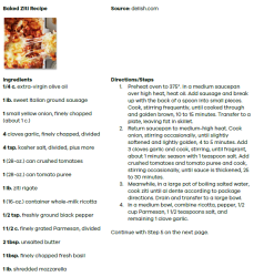 baked ziti recipe english attachment