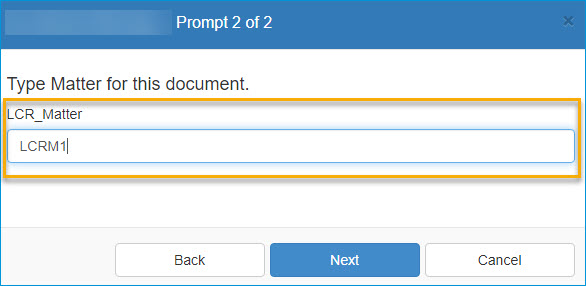 create distribution matter id prompt example