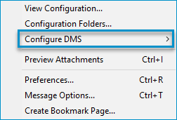 desktop client tools configure dms menu