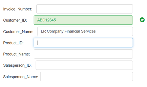 data field result example