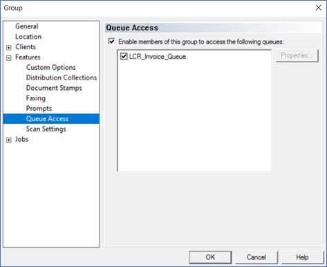 group queue access example