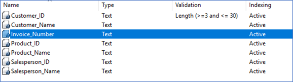 job properties and validation example