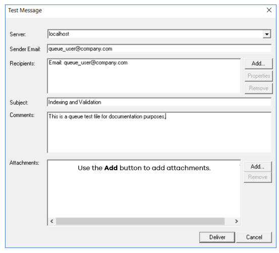 test message example