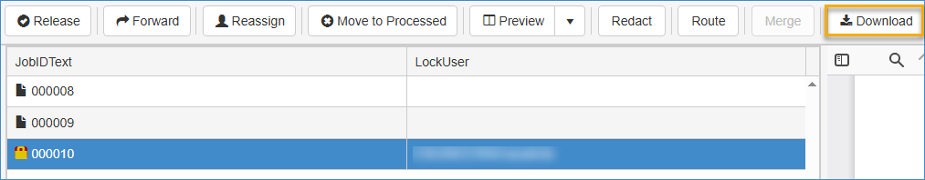 download button on toolbar example