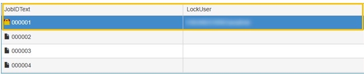 job id lock and lock user in queue table