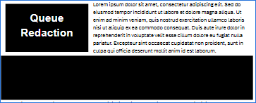 queue redaction redacted content example