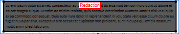 queue redaction select content example after