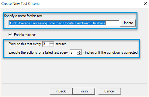 create new test criteria wizard example