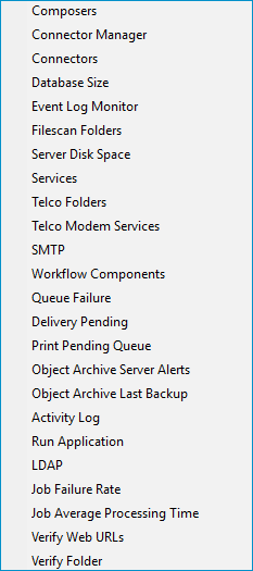 test criteria options example