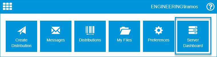 webapps server dashboard tile example