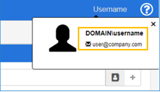 domain username details box