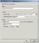 dialing rule with access and billing codes dialog box example