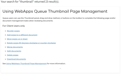 webapps queue thumbnail page management  micro content example