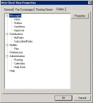 web client view properties folders dialog box example