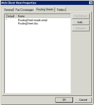 web client view properties routing sheets dialog box example