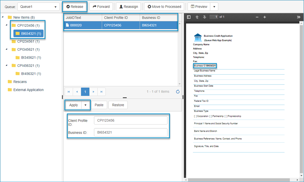 metadata queue workflow example
