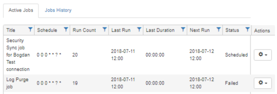 See your target job results in the Active Jobs. See your target job results in the Active Jobs.