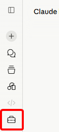 A screenshot of the Claude interface with Customize selected in the navigation sidebar.