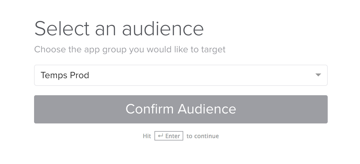 Confirm audience