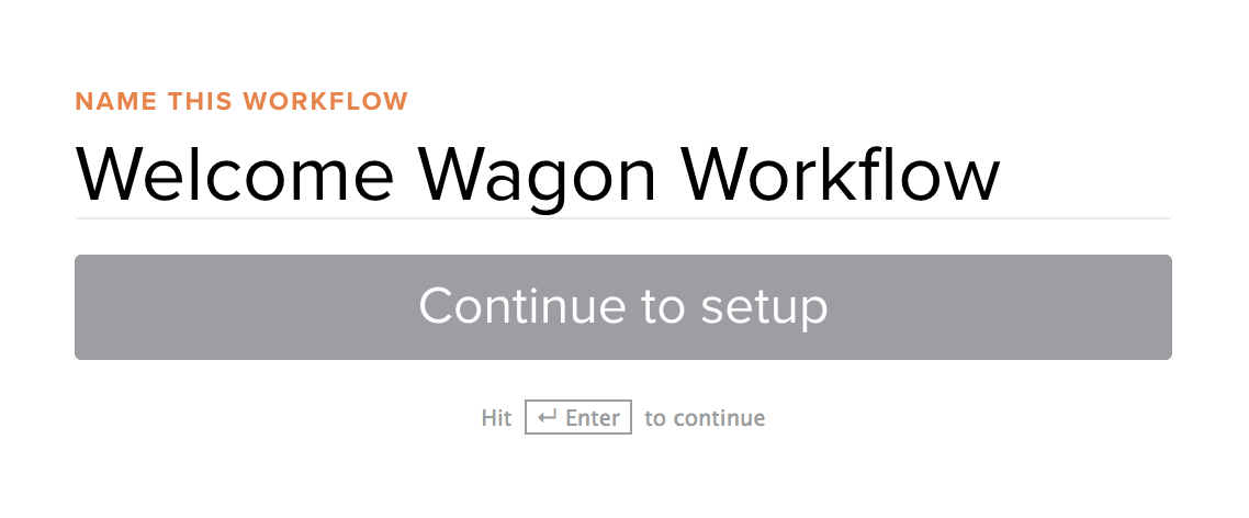 Continue workflow setup