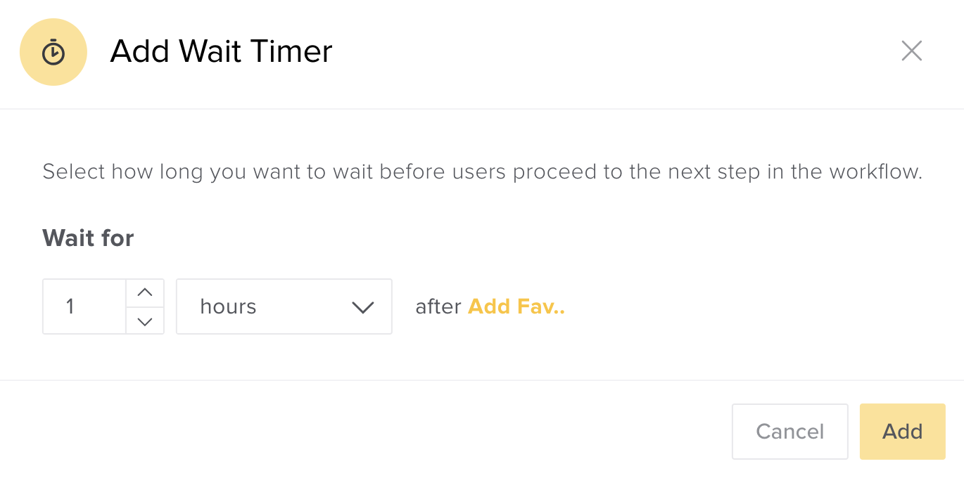 Add wait timer