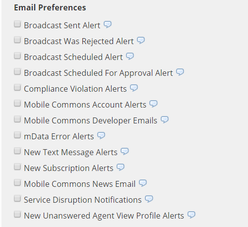 Email Preferences