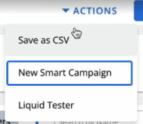 Select New Smart Campaign.