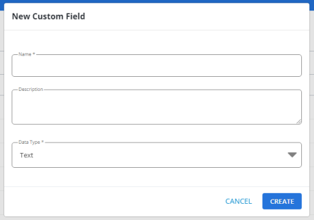 The "New Custom Field" window.