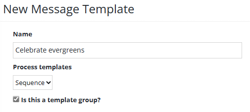 New group message template