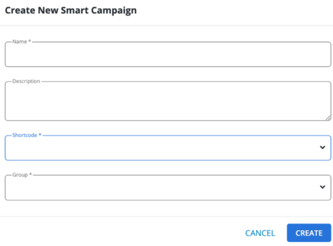 The new "Create New Smart Campaign" window.