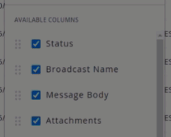 Drag and drop the column names to rearrange them.