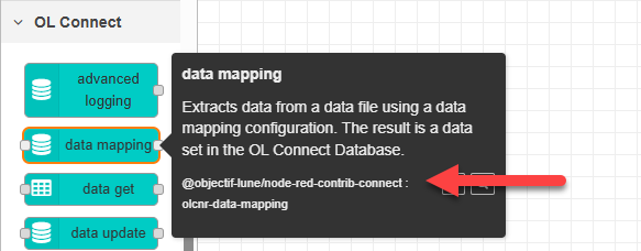 Tooltip for a node, showing that the node is from Objectif Lune.