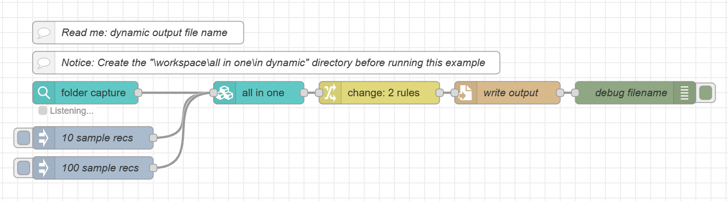 Sample Print flow: dynamic output file name