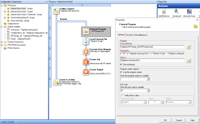 External Program task screenshot